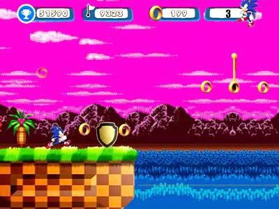 Sonic Path Avontuur schermafbeelding van het spel