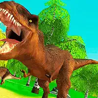 Dinozaur Polujący Na Dinozaura Atak Dinozaurów 3D