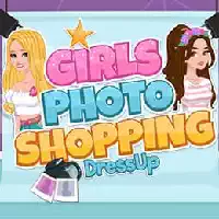 Tytöt Photo Shopping -Pukeutuminen