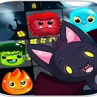 Честит Хелоуин Monstres Witch - Match 3 Puzzle