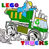 レゴ トラックのぬりえ