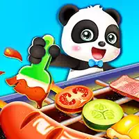 ໝີນ້ອຍ Pandas Food Cooking