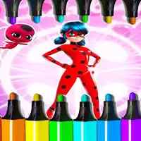 Igra Bojanja Miraculous Ladybug snimka zaslona igre