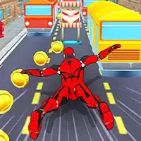Metro Superhéroe Robot Endless Run