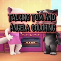 گربه سخنگو تام و آنجلا رنگ آمیزی
