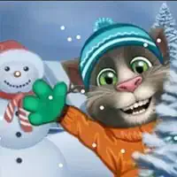 Mówiący Tom Grający W Śnieżki
