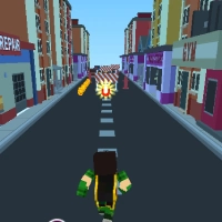 Teen Titans Go: Minecraft Teenage Runner 3D game screenshot
