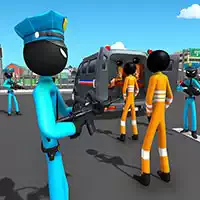 Παιχνίδι Μεταφοράς Εγκληματικών Αεροπλάνων Stickman Της Αστυνομίας Των Ηπα