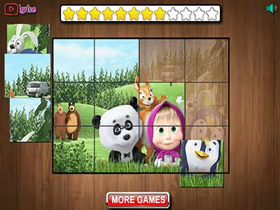 Masha Puzzle Time pamje nga ekrani i lojës