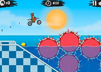 Moto X3M Pool Party екранна снимка на играта