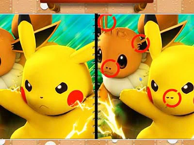 Pokémon Encuentra Las Diferencias captura de pantalla del juego